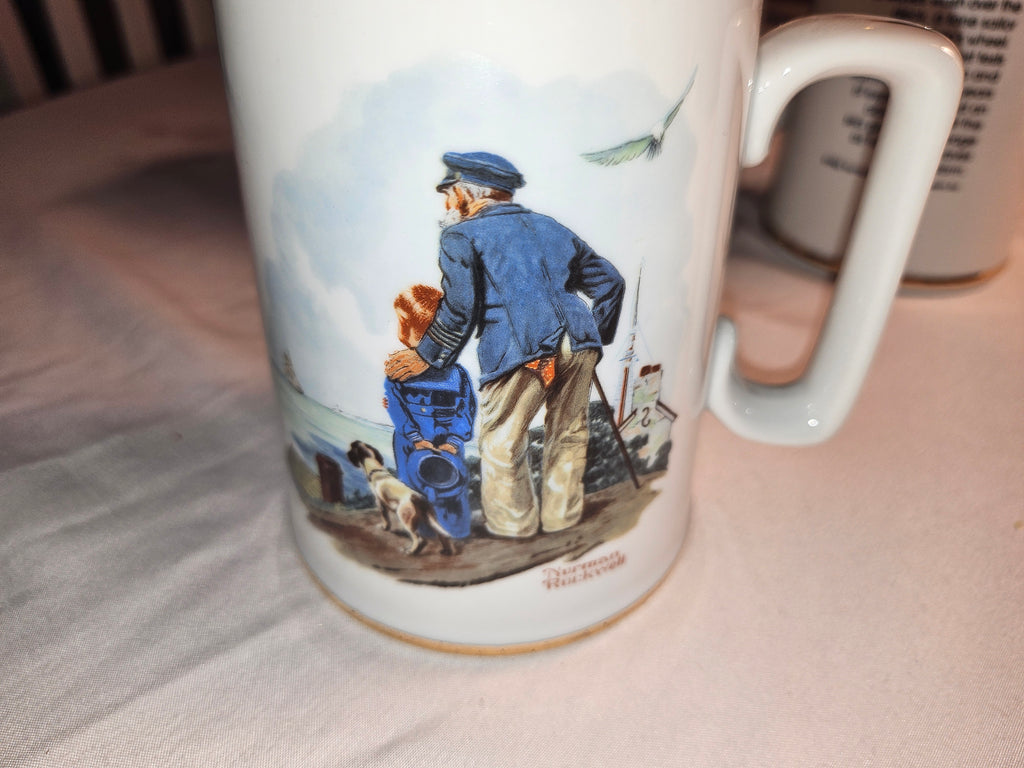 1985 Set of 3 Norman Rockwell mugs